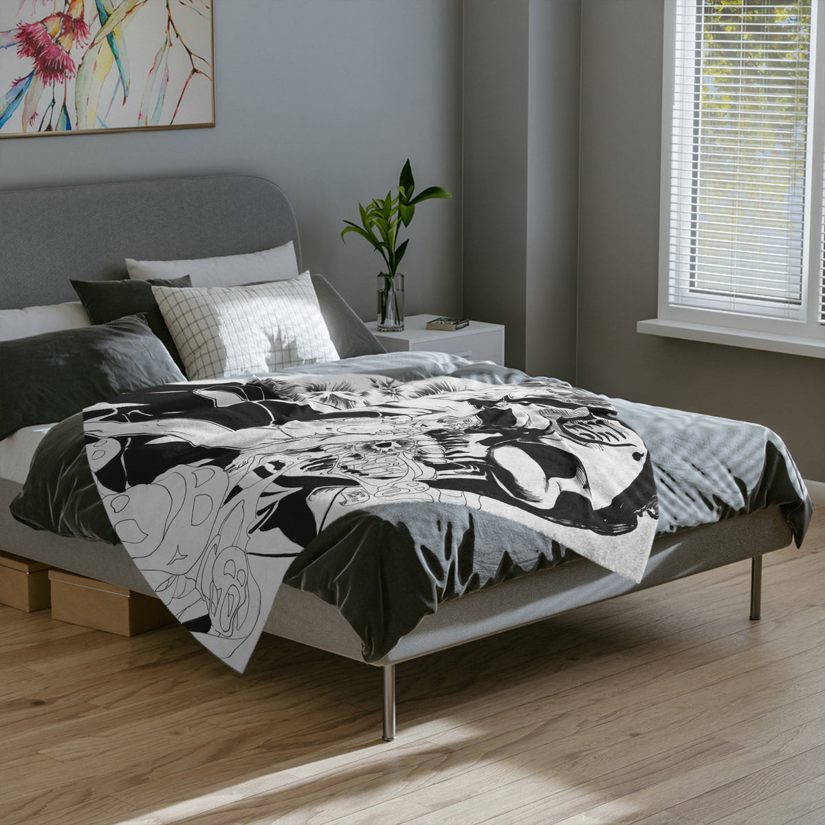 Andre Pinheiro ‘Have A Nice Day’ Velveteen Microfiber Blanket