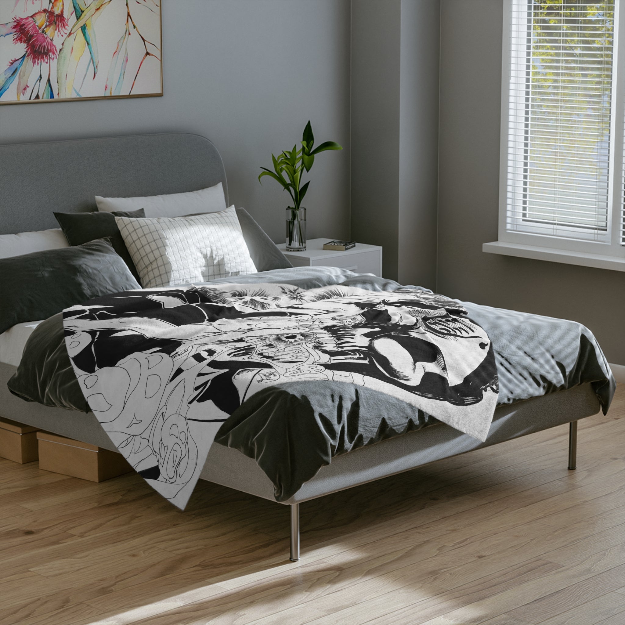 Velveteen Microfiber Blanket — 'Have A Nice Day'
