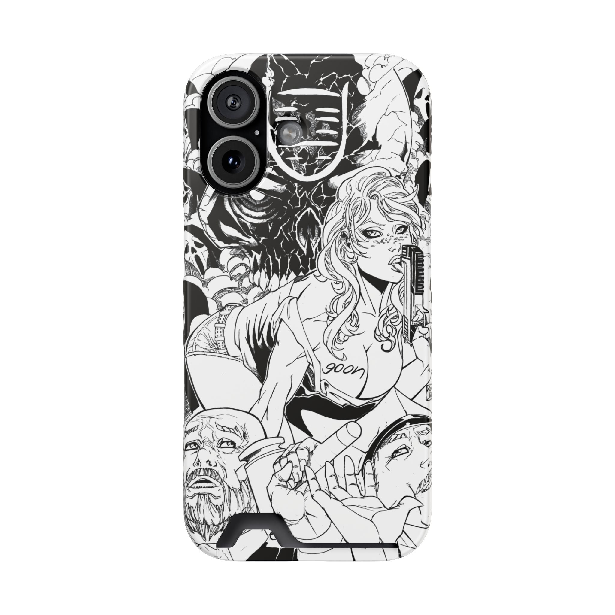Andre Pinheiro 'Busted' iPhone 17 Card Holder Phone Case
