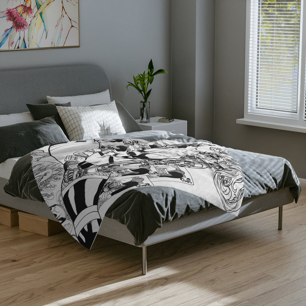 Andre Pinheiro ‘Gotcha Bitch!’ Velveteen Microfiber Blanket