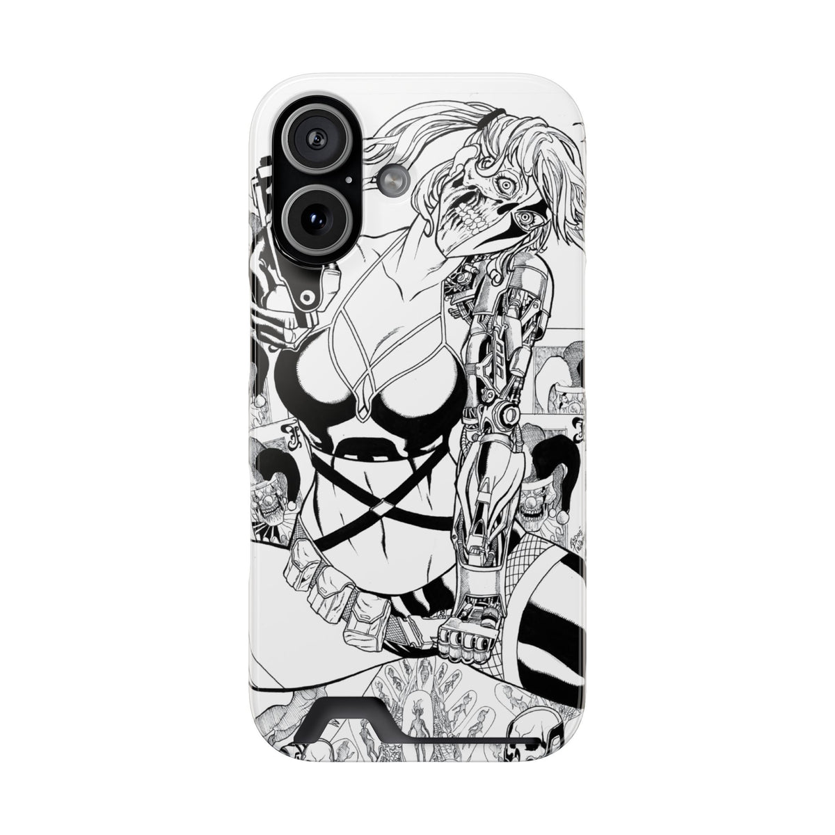 Andre Pinheiro 'Gotcha Bitch' iPhone 17 Card Holder Phone Case