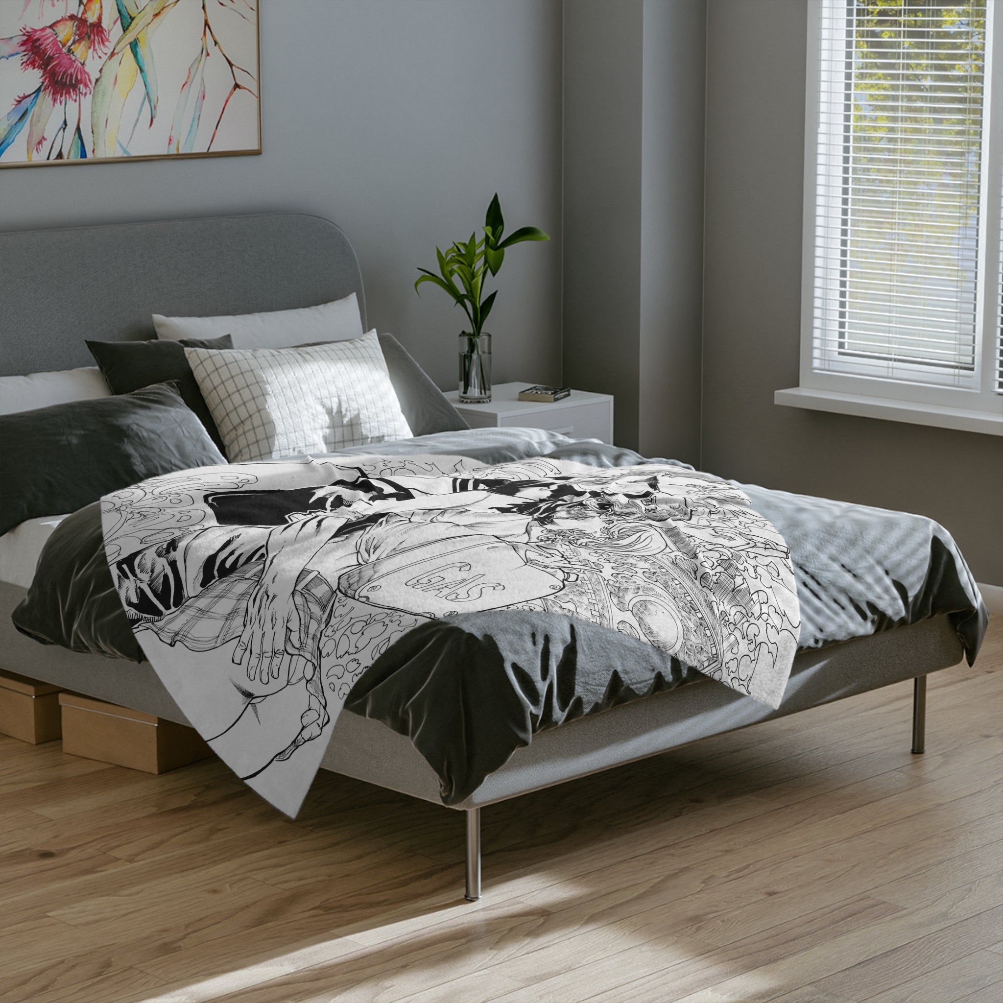 Velveteen Microfiber Blanket — 'Fuck More University'