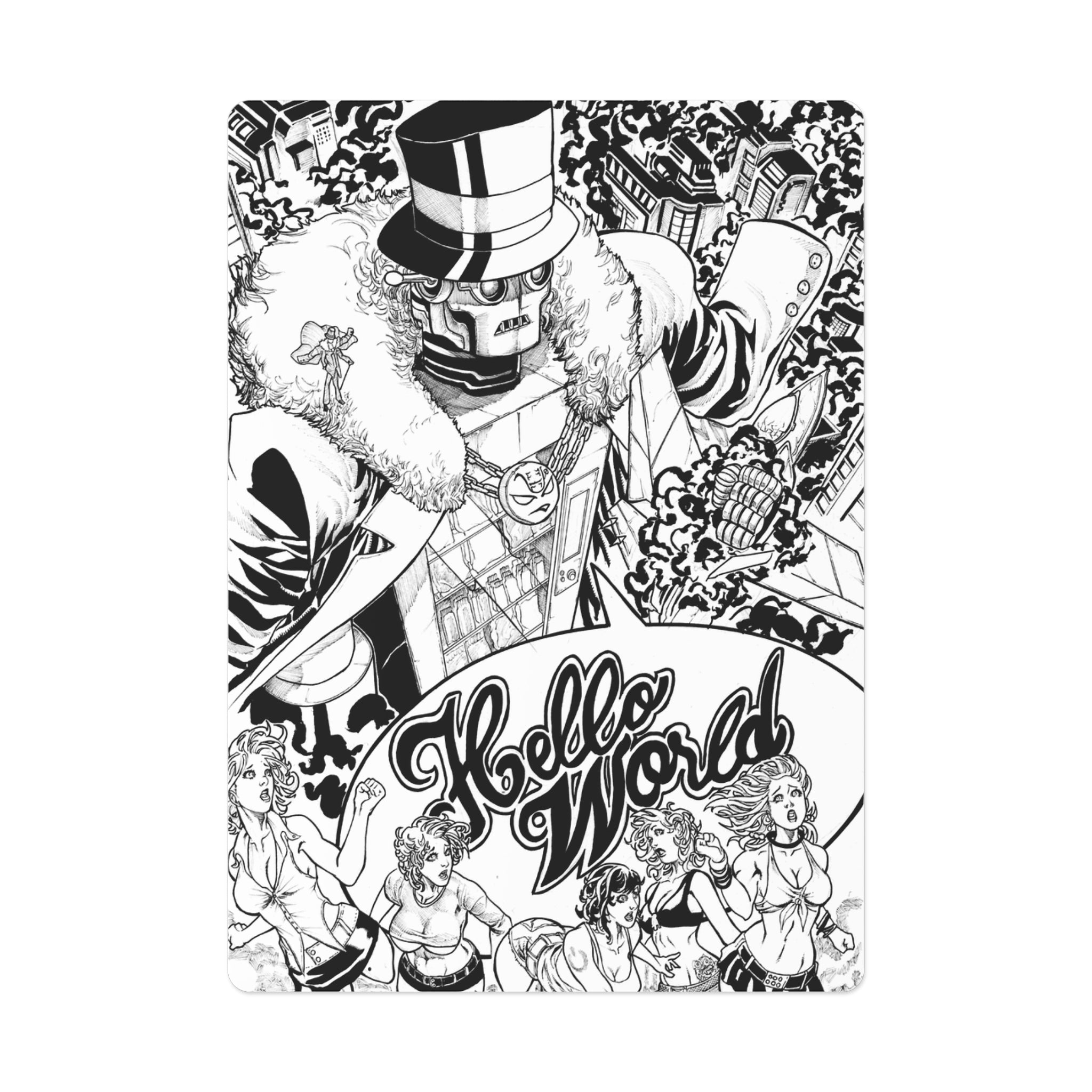 Custom Printed Poker Cards - 'Hello World'