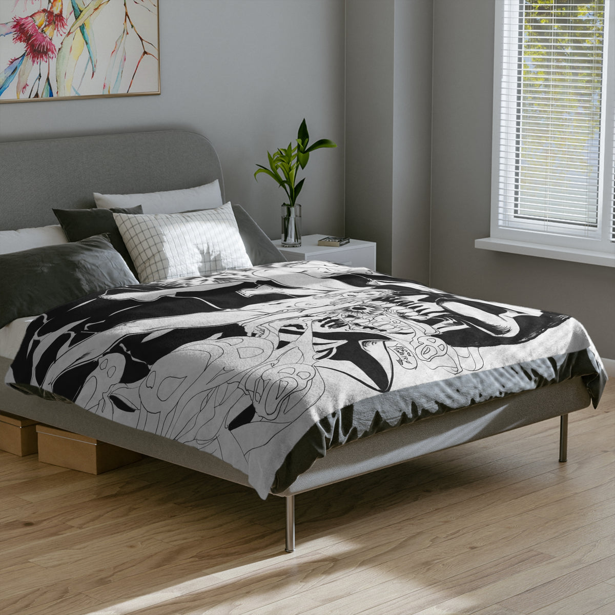Andre Pinheiro ‘Have A Nice Day’ Velveteen Microfiber Blanket