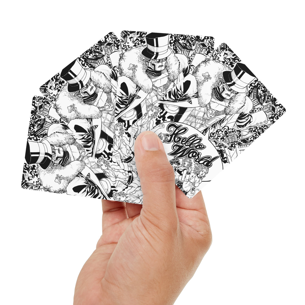 Custom Printed Poker Cards - 'Hello World'